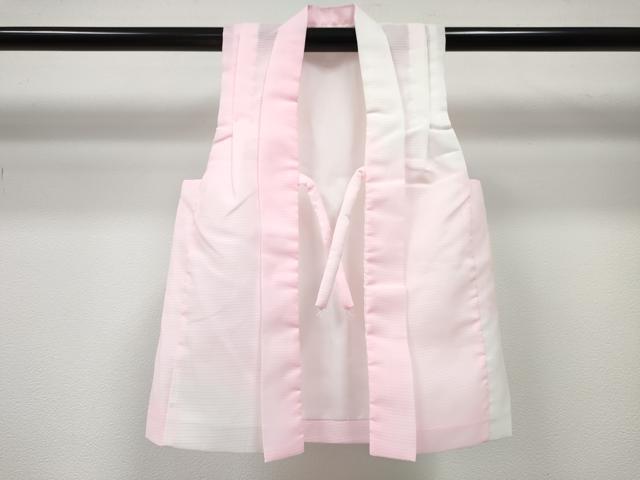 平和屋着物[]七五三 女の子 ３歳 祝着 三つ身 被布セット 無双 絽袷 絽×絽 霞文 暈し染め 洗える着物 DABE7338ma
