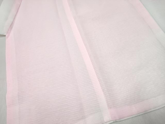平和屋着物[]七五三 女の子 ３歳 祝着 三つ身 被布セット 無双 絽袷 絽×絽 霞文 暈し染め 洗える着物 DABE7338ma