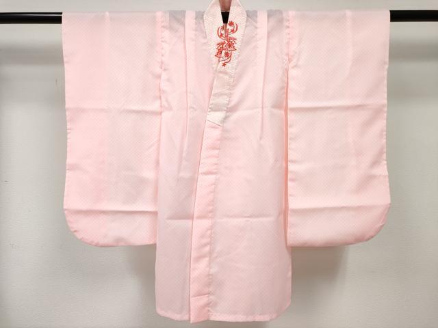 平和屋着物[]女の子 子供 長襦袢 無双仕立て 鹿の子文様 半衿刺繍 洗える着物 DABE7339ma