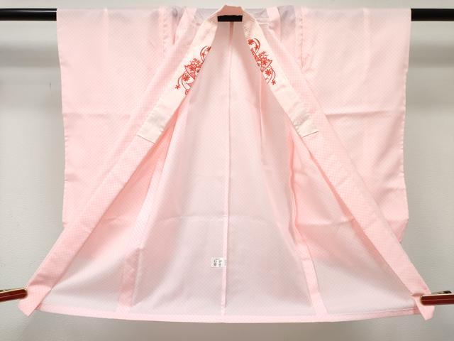 平和屋着物[]女の子 子供 長襦袢 無双仕立て 鹿の子文様 半衿刺繍 洗える着物 DABE7339ma