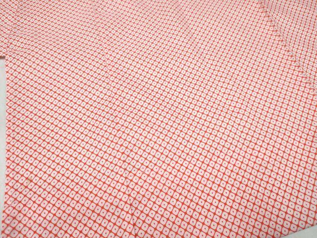 平和屋着物[]女の子 子供 長襦袢 単衣 鹿の子文様 半衿刺繍 洗える着物 DABE7340ma