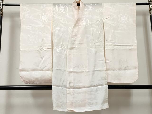 平和屋着物[]七五三　女の子　７歳　祝着　四つ身　長襦袢(無双仕立て)　飛鶴花文　暈し染め　金彩　逸品　DABE7354ma