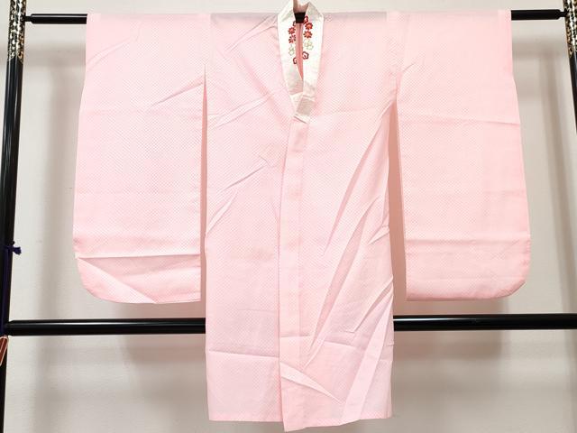 平和屋着物[]七五三 女の子 ７歳 祝着 四つ身 長襦袢(無双仕立て・半衿刺繍) 花蝶文 金彩 逸品 DABE7355ma