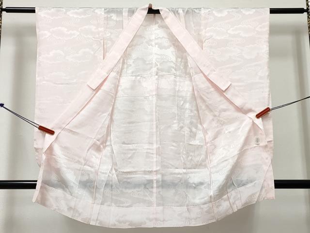 平和屋着物[]女の子　子供　長襦袢　無双仕立て　流水雲地紋　薄桜色　洗える着物　DABE7373ma