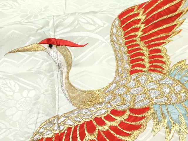 平和屋着物[]七五三　女の子　３歳　祝着　三つ身　刺繍　鳳凰　暈し染め　金銀彩　逸品　DABE7379ma