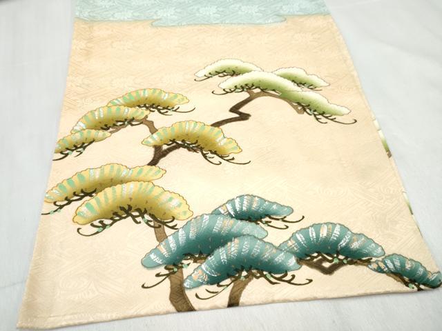 平和屋着物[]お宮参り　男の子　祝着　産着　初着　のしめ　刺繍　鷹　鷲　風景松文　逸品　DABE7385ma