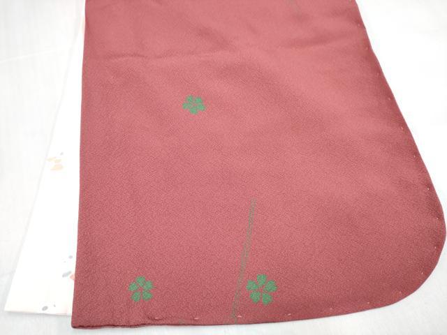 平和屋着物[]七五三　女の子　３歳　祝着　三つ身　糸車花文　逸品　DABE7430ma