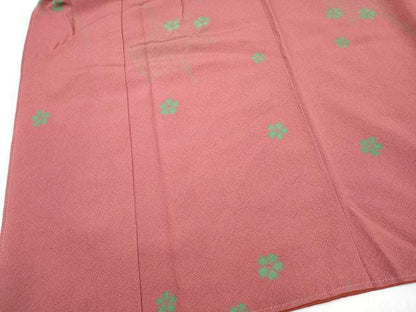 平和屋着物[]七五三　女の子　３歳　祝着　三つ身　糸車花文　逸品　DABE7430ma
