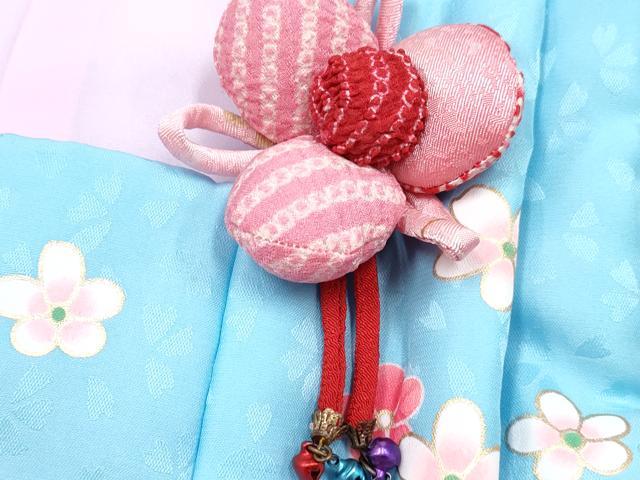 平和屋着物[]七五三　女の子　３歳　祝着　三つ身　被布セット　牡丹花文　暈し染め　金彩　DABE7441ma