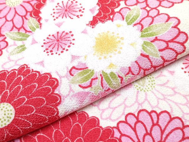 平和屋着物[]七五三　女の子　３歳　祝着　三つ身　被布セット　菊文　DABE7449ma