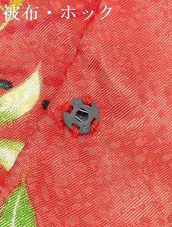 平和屋着物[]七五三　女の子　３歳　祝着　三つ身　被布セット　鞠花蝶文　金彩　洗える着物　DABE7451ma