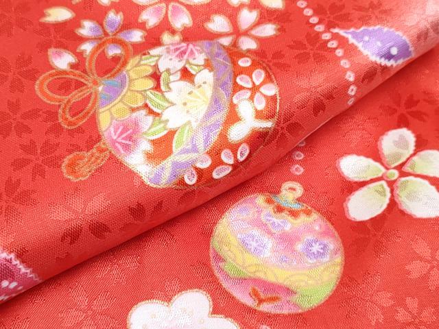 平和屋着物[]七五三　女の子　３歳　祝着　三つ身　被布セット　鈴花文　暈し染め　金彩　DABE7454ma