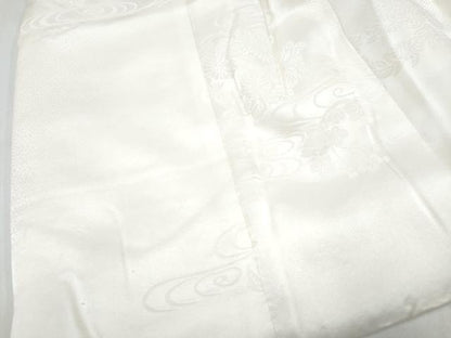 平和屋着物[]七五三　女の子　子供　被布　流水地紋　白色　逸品　DABE7461ma
