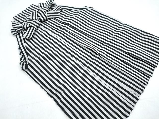 平和屋着物[]七五三　男の子　行灯袴・帯・雪駄・小物セット　縞　箱付き　DABE7501ma
