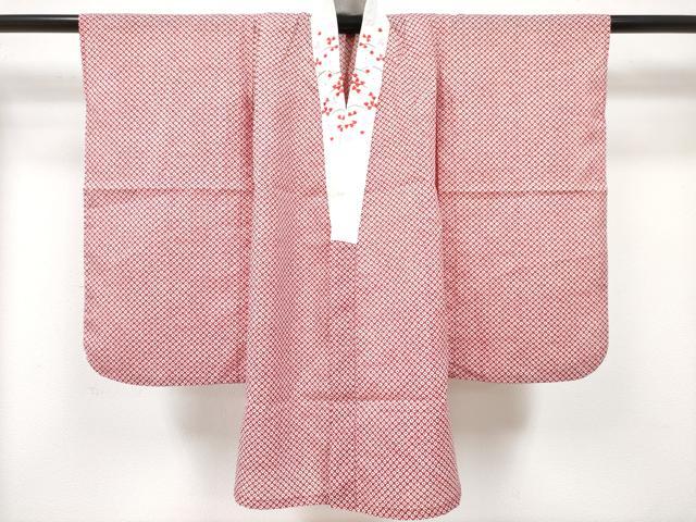 平和屋着物[]七五三　女の子　３歳　祝着　三つ身　長襦袢(単衣・半衿刺繍)・被布セット　鞠桜文　金彩　DABE7520ma