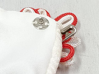 平和屋着物[]七五三　女の子　３歳　祝着　三つ身　長襦袢(単衣・半衿刺繍)・被布セット　鞠桜文　金彩　DABE7520ma