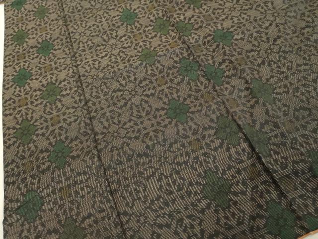 平和屋着物■本場大島紬　花菱文　正絹　逸品　DABE7545cd