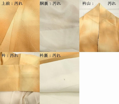 平和屋着物■上質な小紋　地紋起こし　舞花文　暈し染め　正絹　逸品　DABE7614cd
