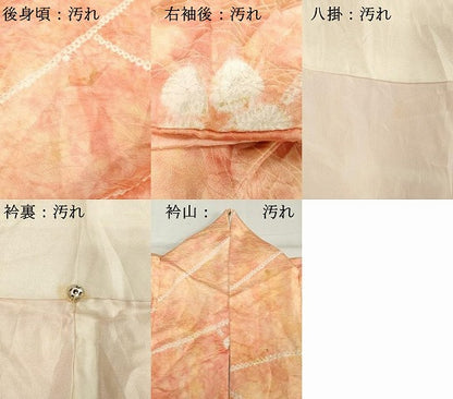 平和屋着物■上質な小紋　絞り　舞花文　暈し染め　正絹　逸品　DABE7620cd