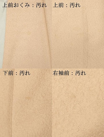 平和屋着物■上質な色無地　肌色　正絹　逸品　DABE7623cd