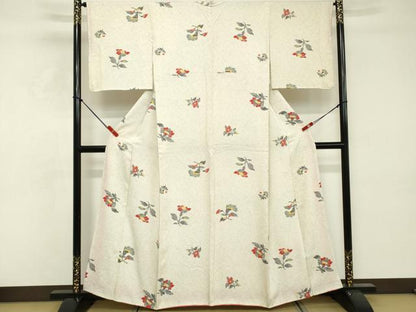 平和屋着物■上質な小紋 舞花文 正絹 逸品 DABE7633cd