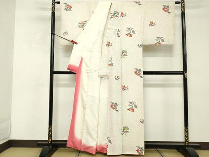 平和屋着物■上質な小紋 舞花文 正絹 逸品 DABE7633cd