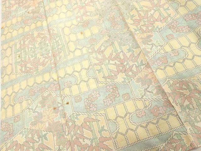 平和屋着物■本場大島紬 幾何学文 正絹 逸品 DABE7638cd