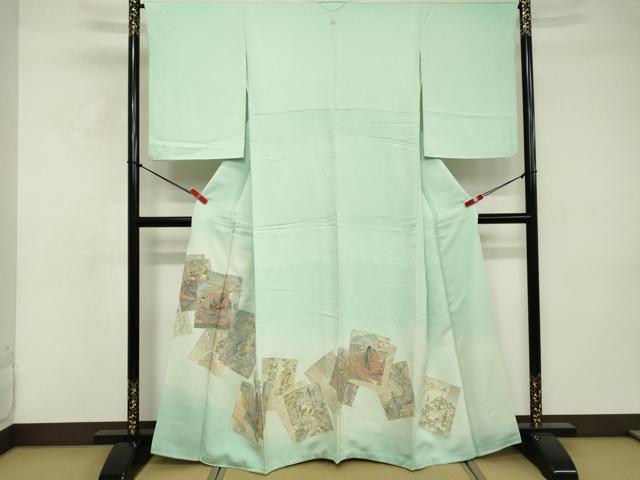 平和屋着物■豪華色留袖　寿光織　百人一首　金彩　正絹　逸品　DABE7643cd