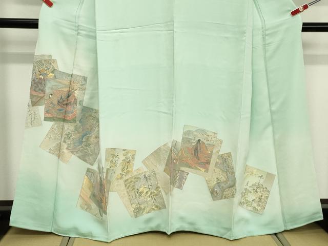 平和屋着物■豪華色留袖　寿光織　百人一首　金彩　正絹　逸品　DABE7643cd