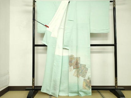平和屋着物■豪華色留袖　寿光織　百人一首　金彩　正絹　逸品　DABE7643cd