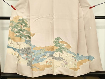 平和屋着物■豪華色留袖　作家物　花鳥文　金彩　正絹　逸品　DABE7650cd