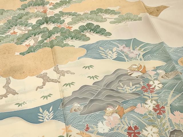 平和屋着物■豪華色留袖　作家物　花鳥文　金彩　正絹　逸品　DABE7650cd