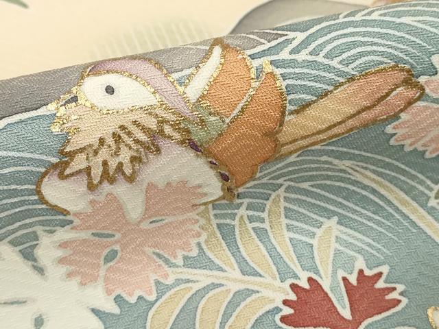 平和屋着物■豪華色留袖　作家物　花鳥文　金彩　正絹　逸品　DABE7650cd
