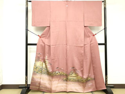 平和屋着物■豪華色留袖　風景文　暈し染め　金彩　正絹　逸品　DABE7652cd