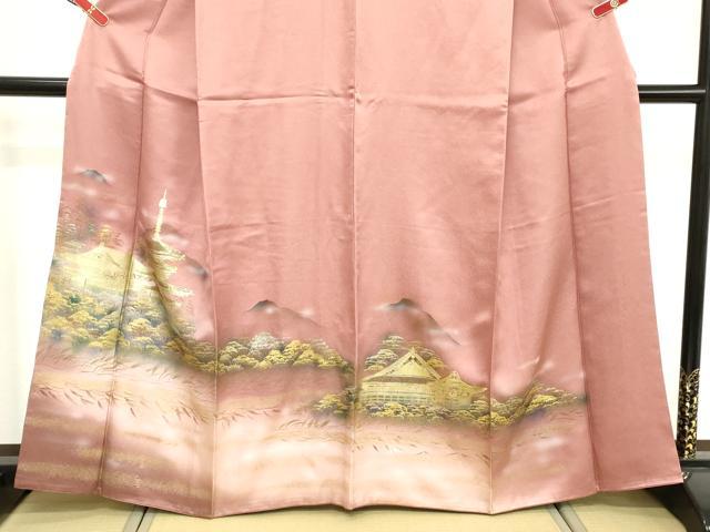 平和屋着物■豪華色留袖　風景文　暈し染め　金彩　正絹　逸品　DABE7652cd