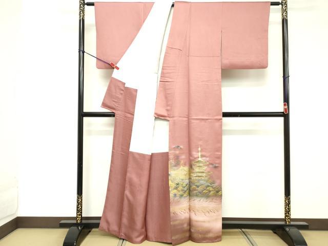 平和屋着物■豪華色留袖　風景文　暈し染め　金彩　正絹　逸品　DABE7652cd