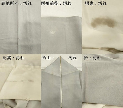 平和屋着物■豪華色留袖　手描き　駒刺繍　風景文　暈し染め　金彩　正絹　逸品　DABE7654cd