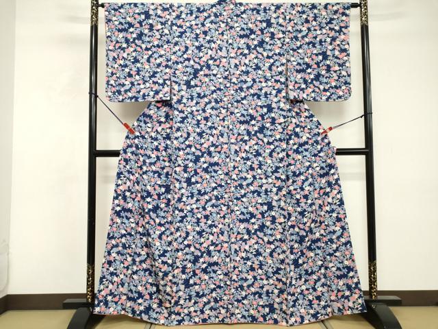 平和屋着物■上質な小紋　舞花文　正絹　逸品　DABE7656cd