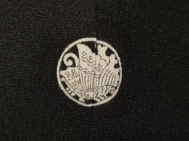 平和屋着物■豪華黒留袖　駒刺繍　扇面花文　金彩　正絹　逸品　DABE7661cd