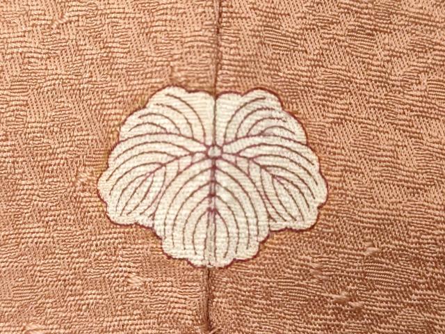 平和屋着物■上質な色無地　珊瑚色　正絹　逸品　未使用　DABE7665cd