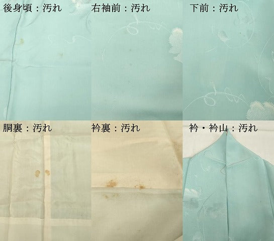 平和屋着物■上質な小紋 枝花文 銀糸 正絹 逸品 DABE7672cd
