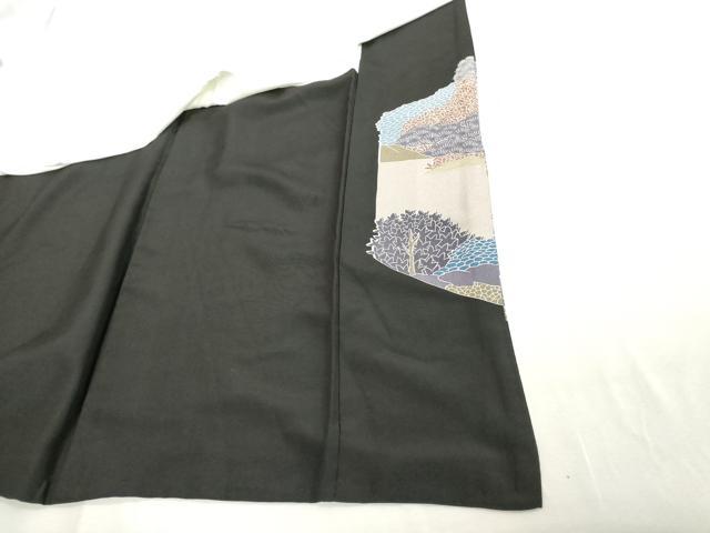 平和屋着物■豪華黒留袖 刺繍 鳳凰花文 金彩 正絹 逸品 DABE7680cd