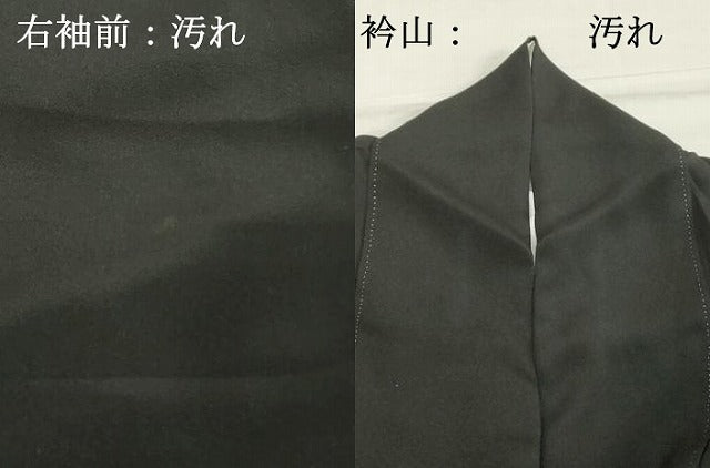 平和屋着物■豪華黒留袖 駒刺繍 扇面花文 金彩 正絹 逸品 DABE7681cd