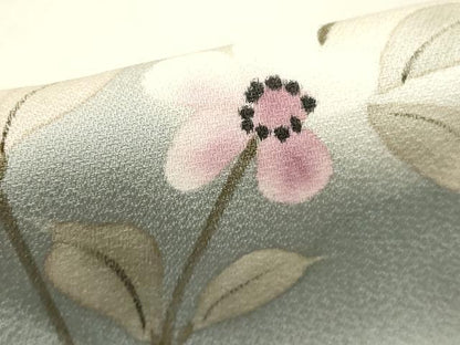 平和屋着物■訪問着 手描き 枝花文 暈し染め 正絹 逸品 DABE7699cd