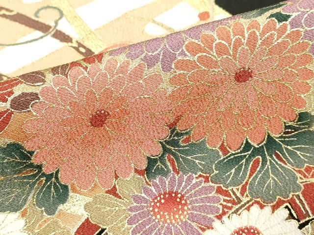 平和屋着物■豪華黒留袖 駒刺繍 花車文 金彩 正絹 逸品 DABE7705cd