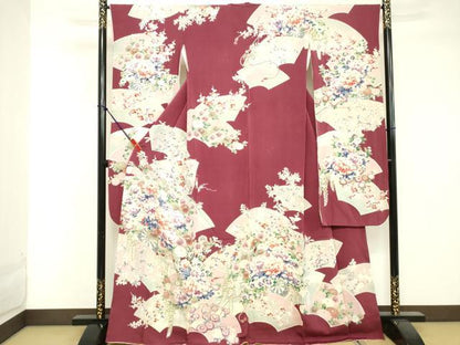 平和屋着物■豪華振袖 地紙花文 正絹 逸品 DABE7728cd