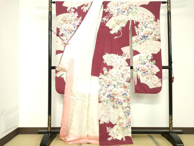 平和屋着物■豪華振袖 地紙花文 正絹 逸品 DABE7728cd