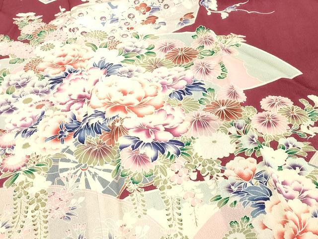 平和屋着物■豪華振袖 地紙花文 正絹 逸品 DABE7728cd