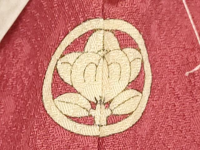平和屋着物■上質な色無地 舞花地紋 今様色 正絹 逸品 未使用 DABE7738cd