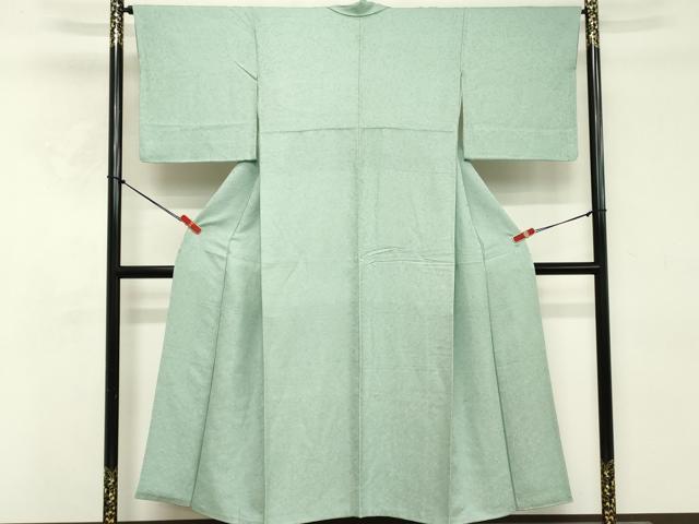 平和屋着物■上質な色無地 吉祥花地紋 水色 正絹 逸品 DABE7740cd